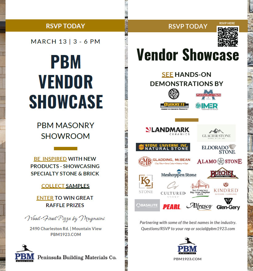 Peninsula Building Materials Vendor Showcase