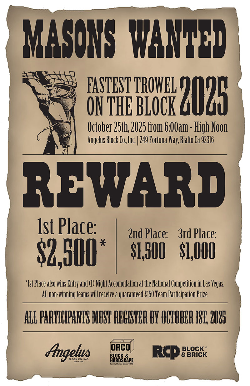 2025 SoCal Regional Fastest Trowel on the Block